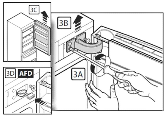 Sådan skiftes køleskabsdøren til den anden side i forskellige modeller - nødvendige værktøjer og instruktioner